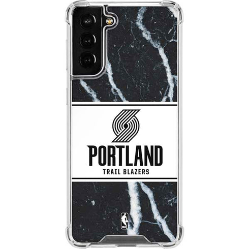 NBA Portland Trail Blazers Marble Galaxy S22 Plus Clear Case