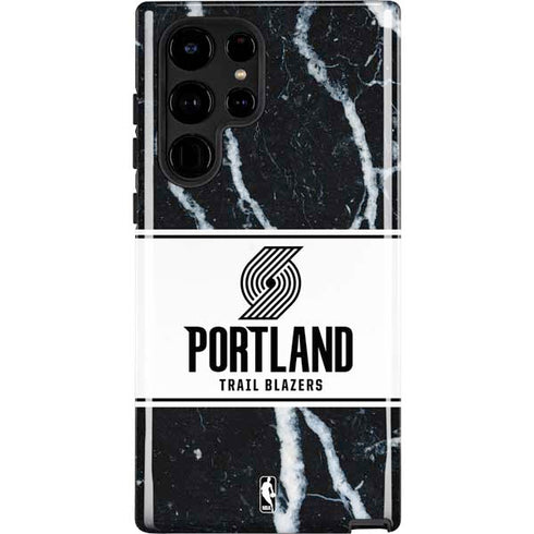 NBA Portland Trail Blazers Marble Galaxy S22 Ultra Pro Case