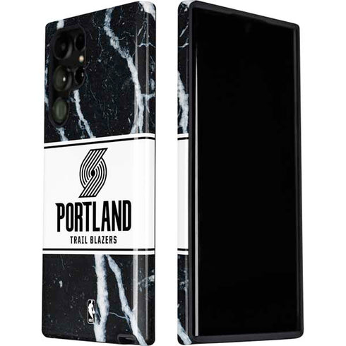 NBA Portland Trail Blazers Marble Galaxy S22 Ultra Pro Case