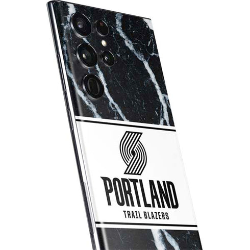 NBA Portland Trail Blazers Marble Galaxy S22 Ultra Skin