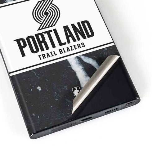 NBA Portland Trail Blazers Marble Galaxy S22 Ultra Skin