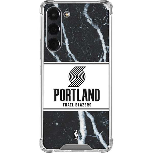 NBA Portland Trail Blazers Marble Galaxy S23 Plus Clear Case