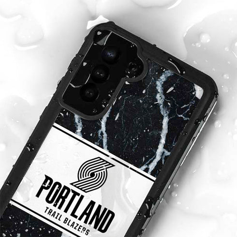 NBA Portland Trail Blazers Marble Galaxy S23 Plus Waterproof Case