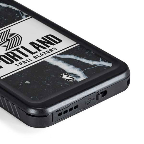 NBA Portland Trail Blazers Marble Galaxy S23 Waterproof Case