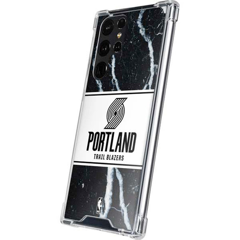 NBA Portland Trail Blazers Marble Galaxy S24 Ultra Clear Case