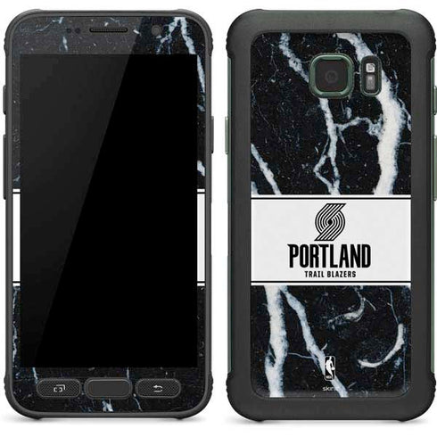 NBA Portland Trail Blazers Marble Galaxy S7 Active Skin