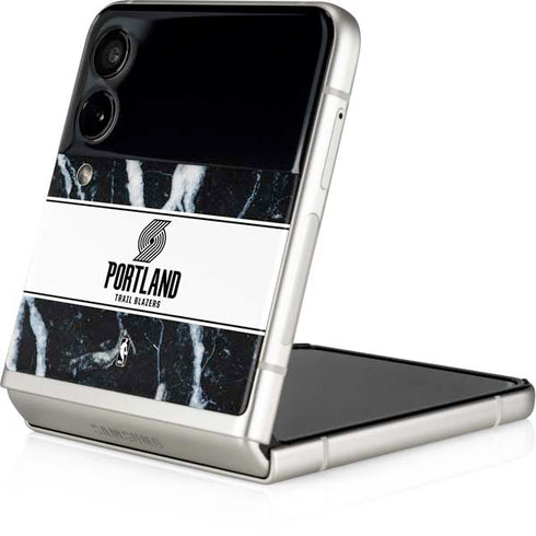 NBA Portland Trail Blazers Marble Galaxy Z Flip3 5G Skin