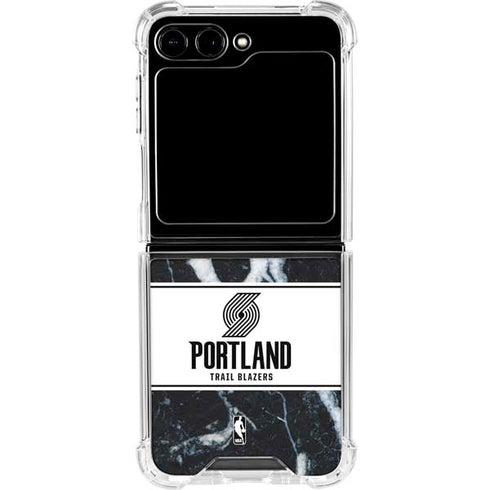 NBA Portland Trail Blazers Marble Galaxy Z Flip5 5G Clear Case
