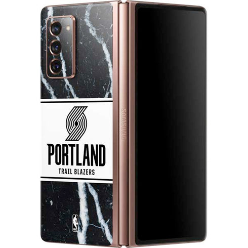NBA Portland Trail Blazers Marble Galaxy Z Fold2 5G Skin
