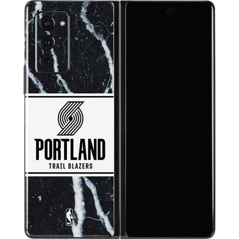 NBA Portland Trail Blazers Marble Galaxy Z Fold2 5G Skin
