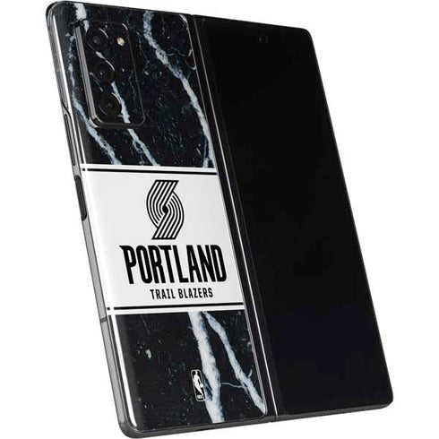 NBA Portland Trail Blazers Marble Galaxy Z Fold2 5G Skin
