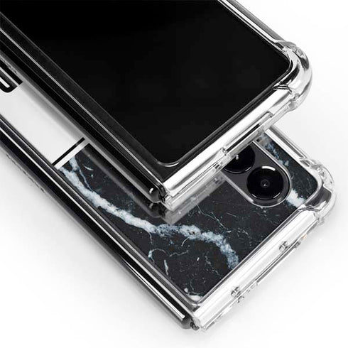 NBA Portland Trail Blazers Marble Galaxy Z Fold4 5G Clear Case