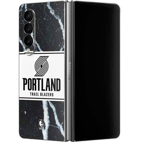 NBA Portland Trail Blazers Marble Galaxy Z Fold4 5G Skin