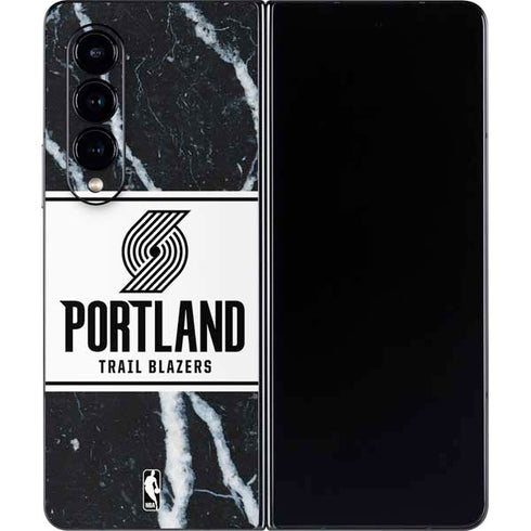 NBA Portland Trail Blazers Marble Galaxy Z Fold4 5G Skin