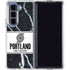NBA Portland Trail Blazers Marble Galaxy Z Fold5 5G Clear Case