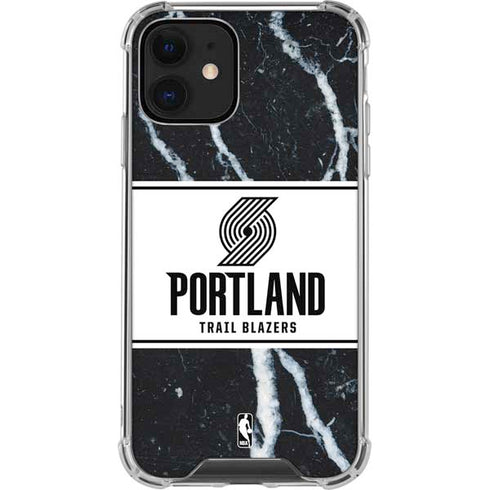 NBA Portland Trail Blazers Marble iPhone 12 Clear Case