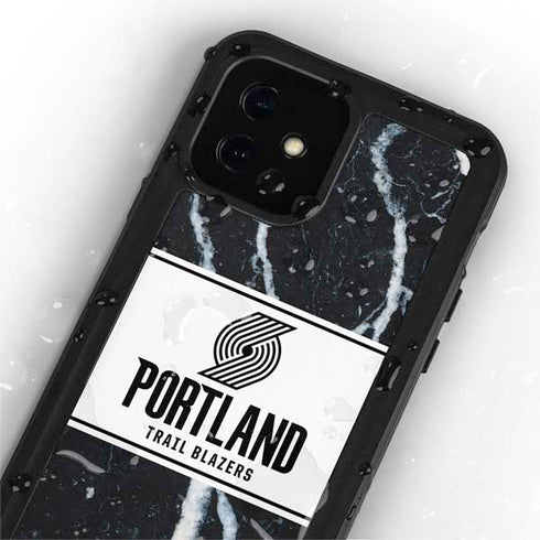 NBA Portland Trail Blazers Marble iPhone 12 Mini Waterproof Case