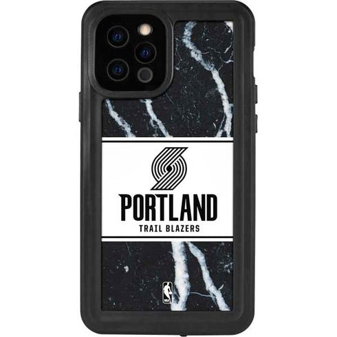 NBA Portland Trail Blazers Marble iPhone 12 Pro Waterproof Case