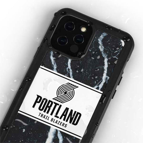 NBA Portland Trail Blazers Marble iPhone 12 Pro Waterproof Case