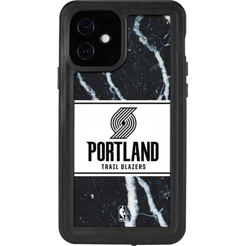 NBA Portland Trail Blazers Marble iPhone 12 Waterproof Case