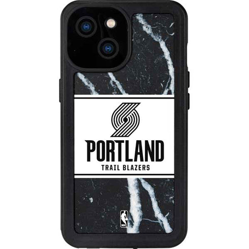 NBA Portland Trail Blazers Marble iPhone 13 Mini Waterproof Case