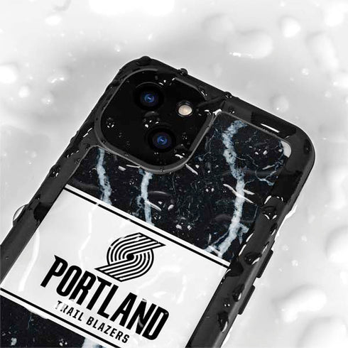 NBA Portland Trail Blazers Marble iPhone 13 Mini Waterproof Case