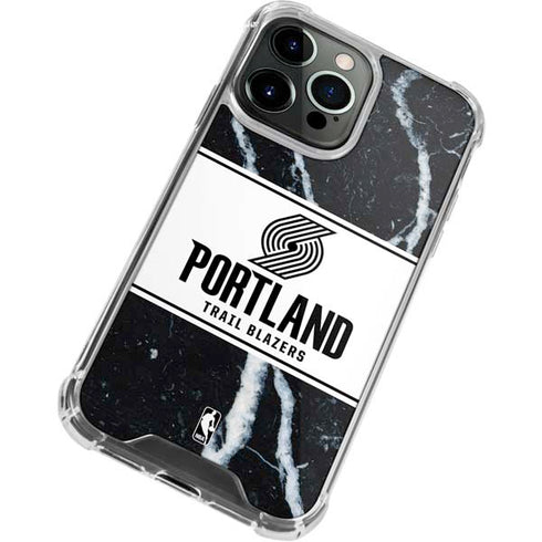 NBA Portland Trail Blazers Marble iPhone 13 Pro Clear Case