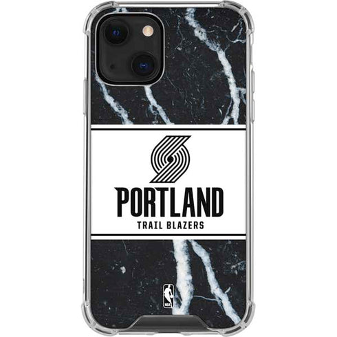 NBA Portland Trail Blazers Marble iPhone 14 Plus Clear Case