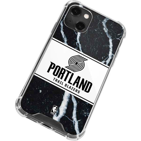 NBA Portland Trail Blazers Marble iPhone 14 Plus Clear Case