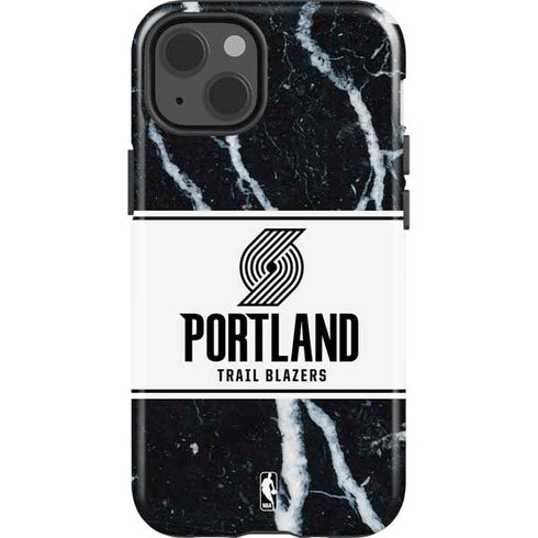 NBA Portland Trail Blazers Marble iPhone 15 Impact Case