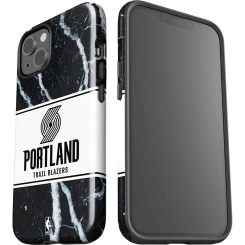 NBA Portland Trail Blazers Marble iPhone 14 Impact Case