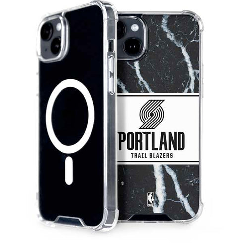 NBA Portland Trail Blazers Marble iPhone 15 Plus MagSafe Case