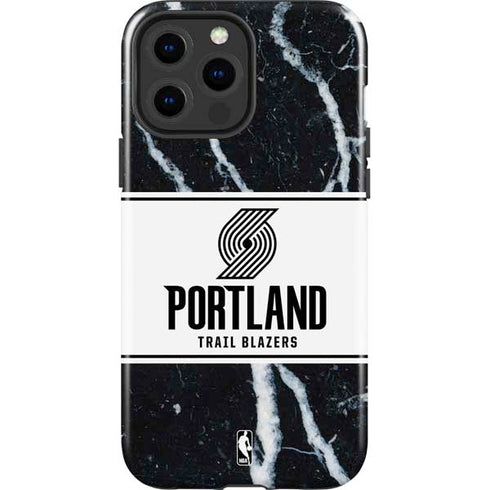 NBA Portland Trail Blazers Marble iPhone 14 Pro Max Impact Case