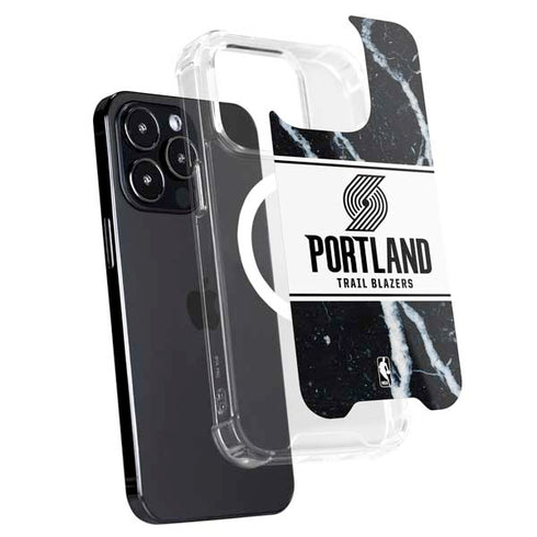 NBA Portland Trail Blazers Marble iPhone 14 Pro Max MagSafe Case