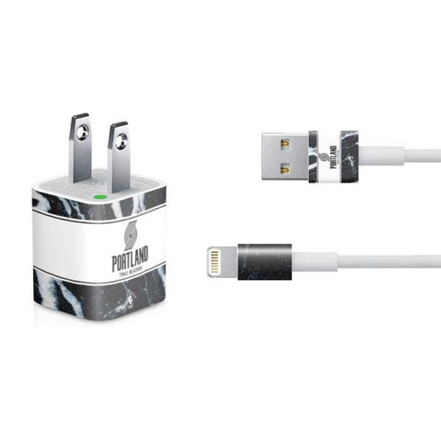 NBA Portland Trail Blazers Marble iPhone Charger (5W USB) Skin