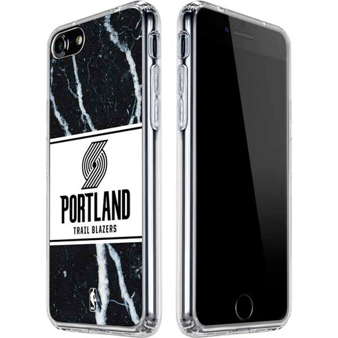 NBA Portland Trail Blazers Marble iPhone SE (2nd & 3rd Gen) Clear Case