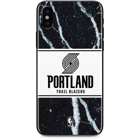 NBA Portland Trail Blazers Marble iPhone X Skin