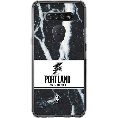 NBA Portland Trail Blazers Marble LG K51/Q51 Clear Case