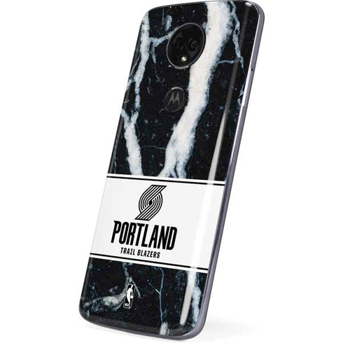 NBA Portland Trail Blazers Marble Moto E5 Plus Skin