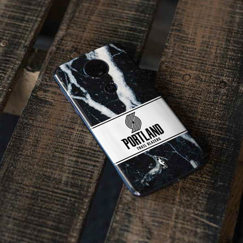NBA Portland Trail Blazers Marble Moto E5 Plus Skin