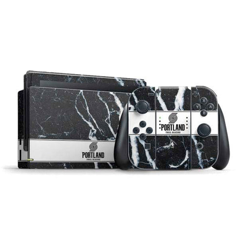 NBA Portland Trail Blazers Marble Nintendo Switch Bundle Skin