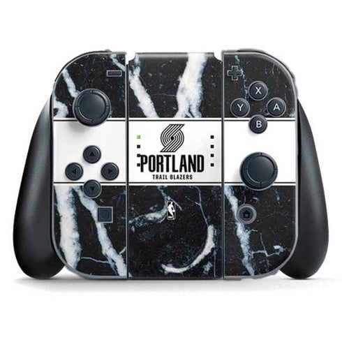 NBA Portland Trail Blazers Marble Nintendo Switch (2017-2021) Joy-Con Controller Skin