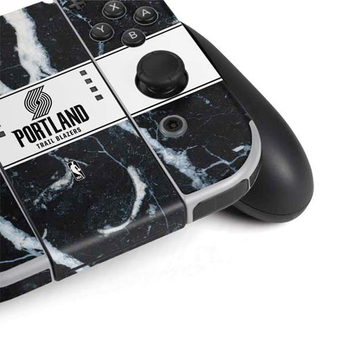 NBA Portland Trail Blazers Marble Nintendo Switch OLED (2021) Skin