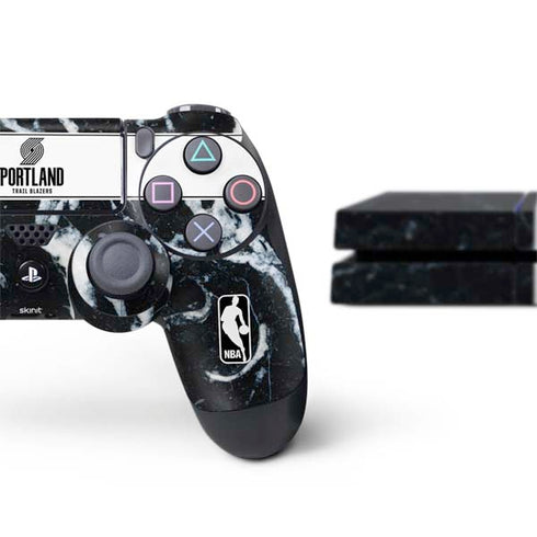NBA Portland Trail Blazers Marble PS4 Console and Controller Bundle Skin
