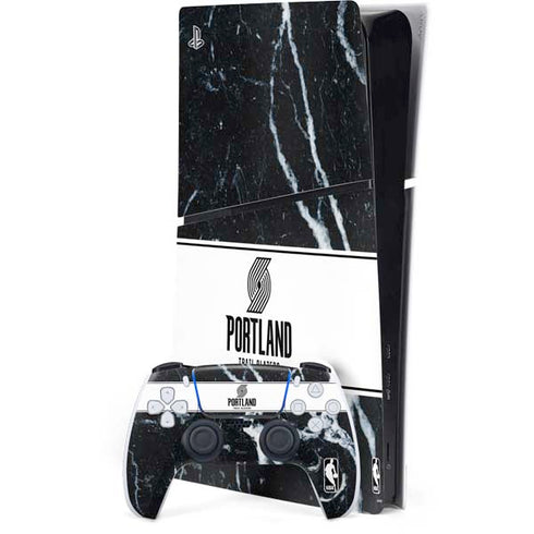 NBA Portland Trail Blazers Marble PS5 Slim Digital Edition Console Skin
