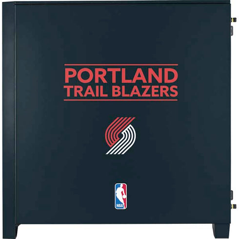 NBA Portland Trail Blazers Standard - Black Corsair 4000D Tempered Glass Mid-Tower ATX Case Skin