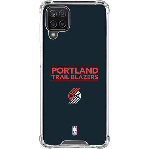NBA Portland Trail Blazers Standard - Black Galaxy A12 Clear Case