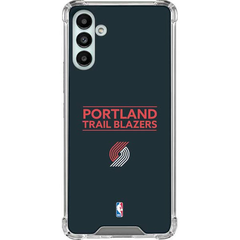 NBA Portland Trail Blazers Standard - Black Galaxy A13 5G Clear Case