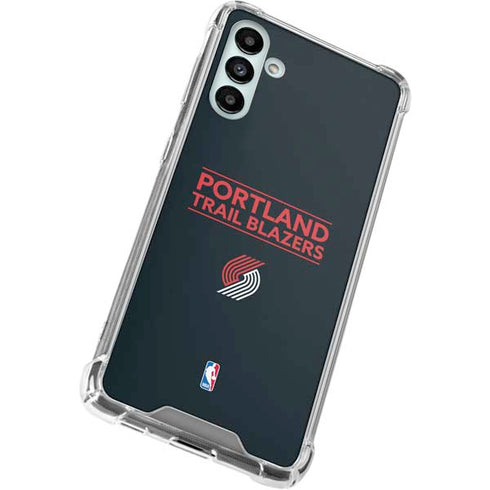 NBA Portland Trail Blazers Standard - Black Galaxy A13 5G Clear Case