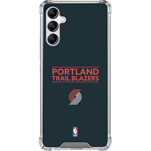 NBA Portland Trail Blazers Standard - Black Galaxy A14 5G Clear Case
